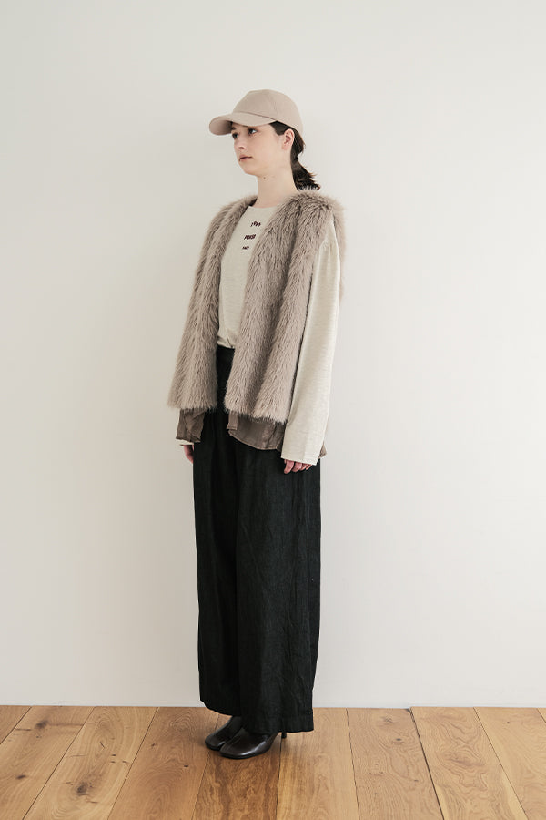 Layered-Look Fur Vest
