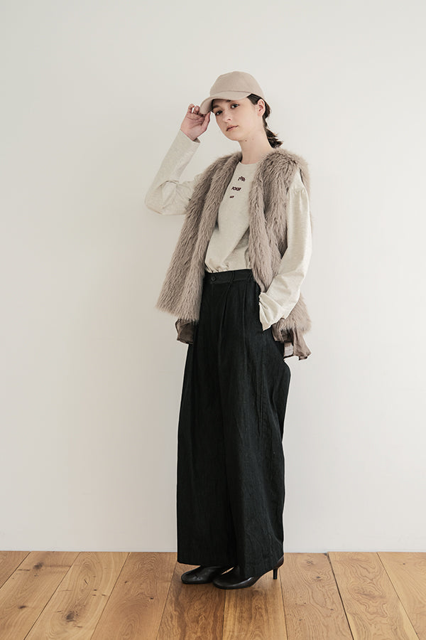 Layered-Look Fur Vest