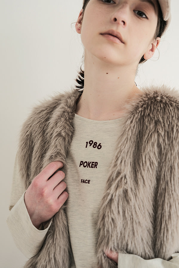 Layered-Look Fur Vest