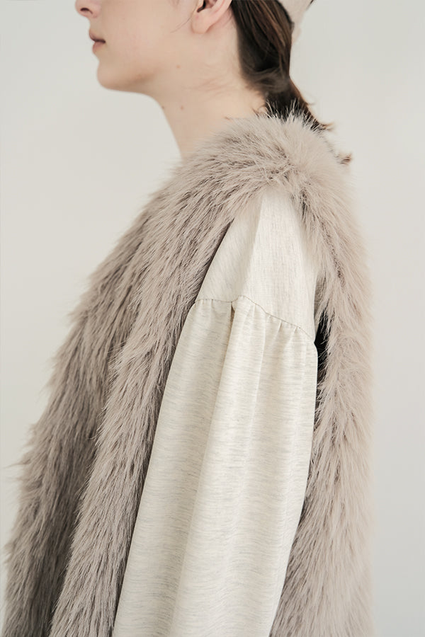 Layered-Look Fur Vest