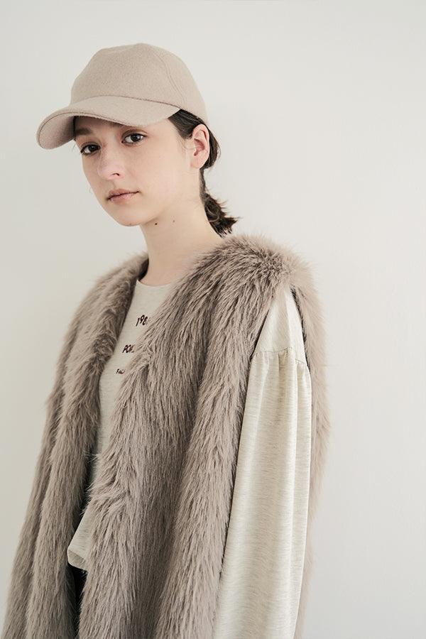 Layered-Look Fur Vest