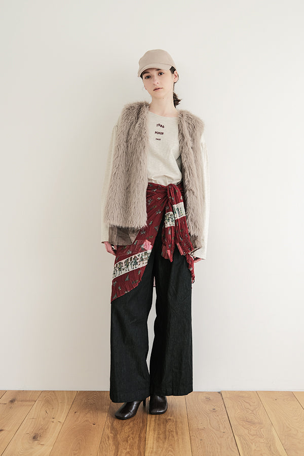 Layered-Look Fur Vest