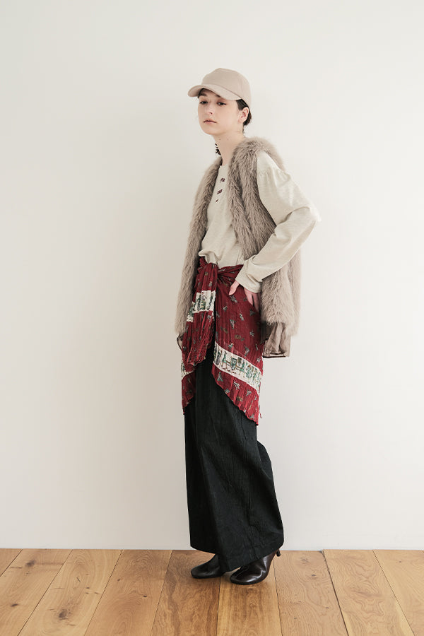 Layered-Look Fur Vest