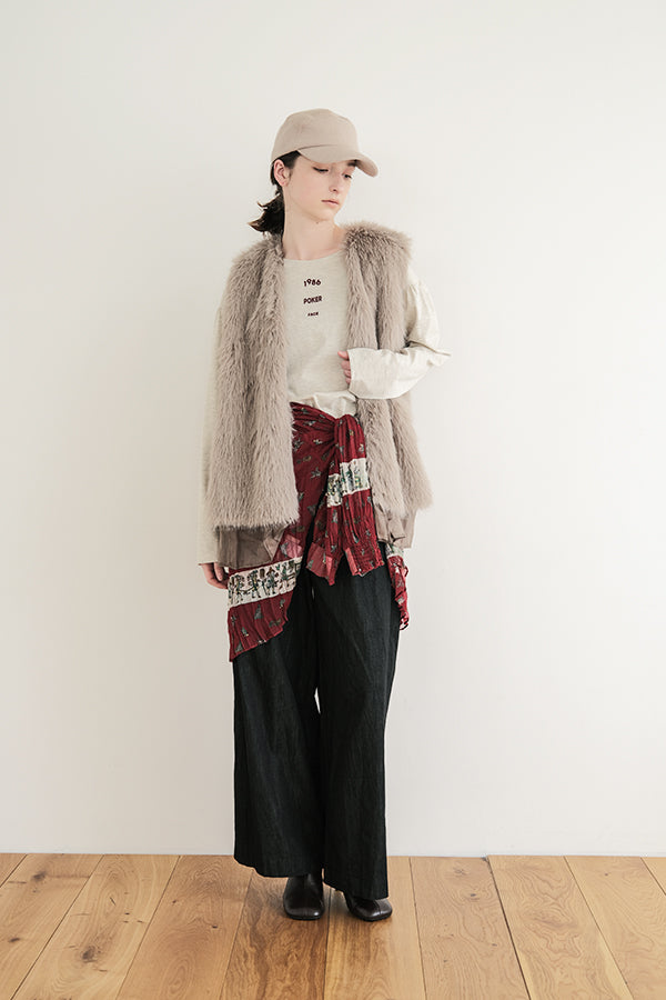 Layered-Look Fur Vest