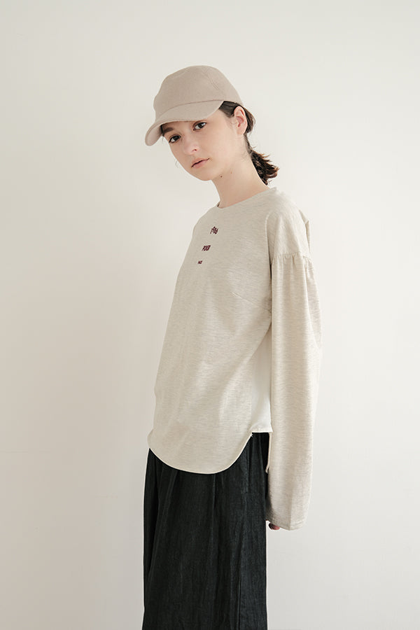 Gather Sleeve Long Sleeve T-Shirt