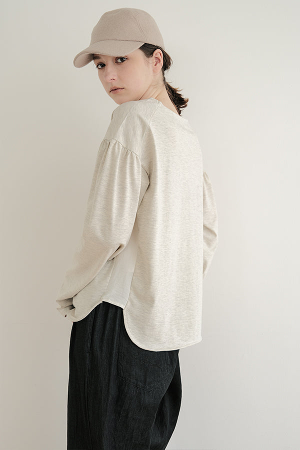 Gather Sleeve Long Sleeve T-Shirt