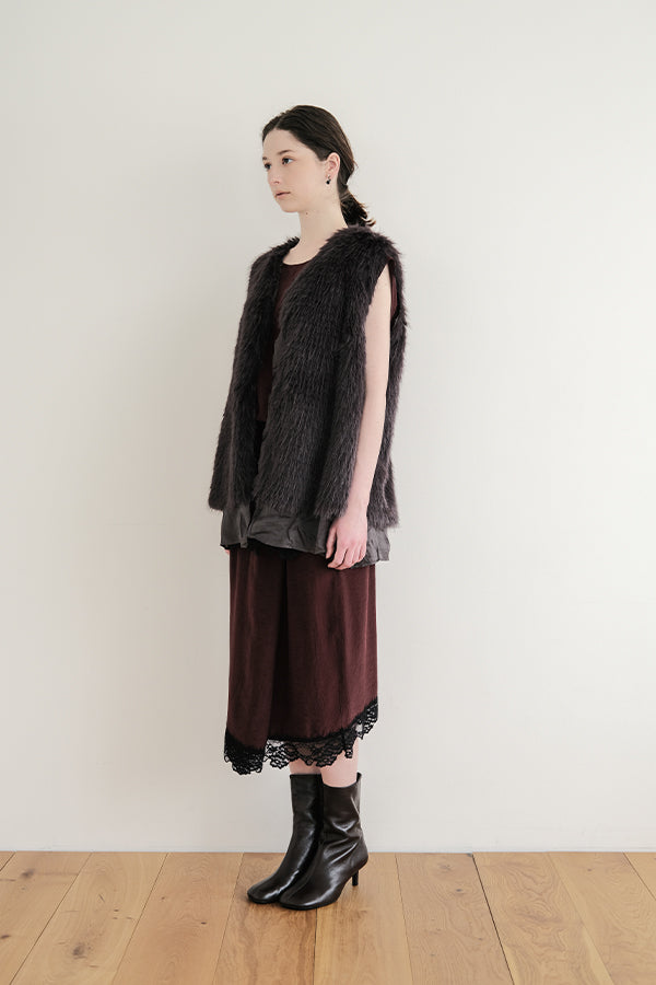 Layered-Look Fur Vest