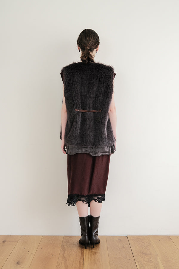 Layered-Look Fur Vest