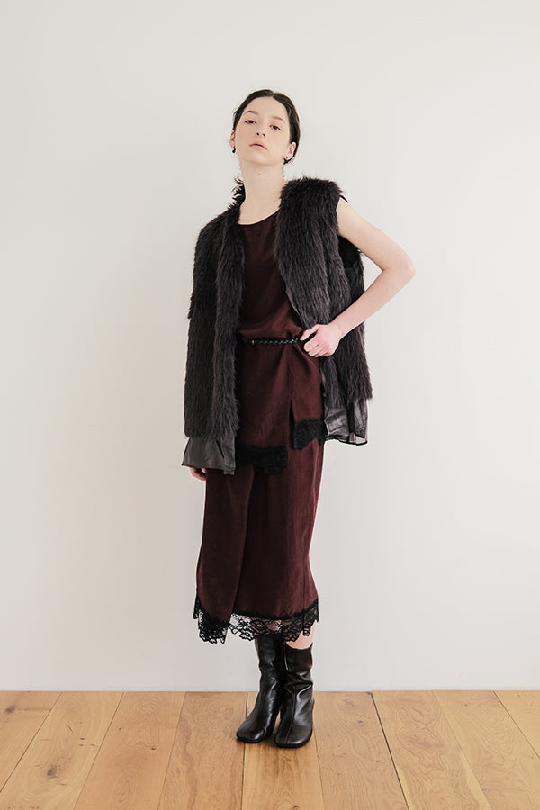 Layered-Look Fur Vest