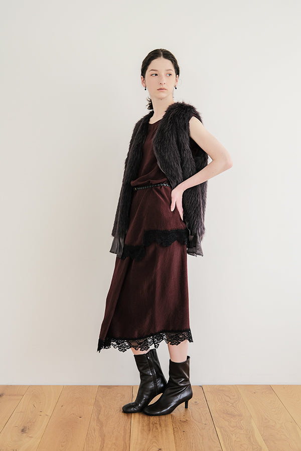 Layered-Look Fur Vest