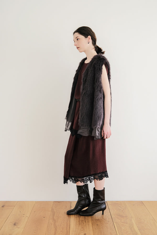 Layered-Look Fur Vest