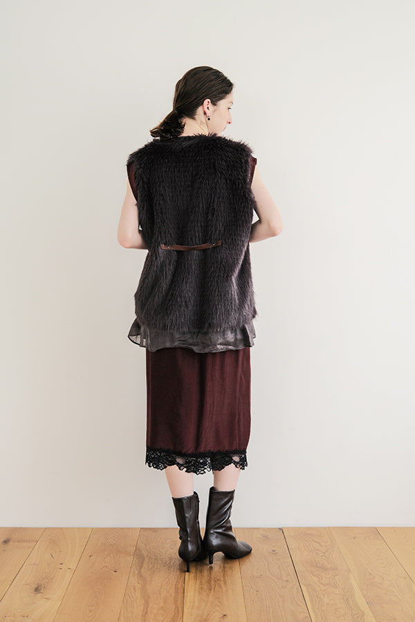 Layered-Look Fur Vest