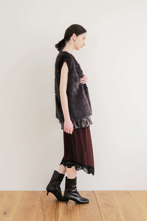Layered-Look Fur Vest