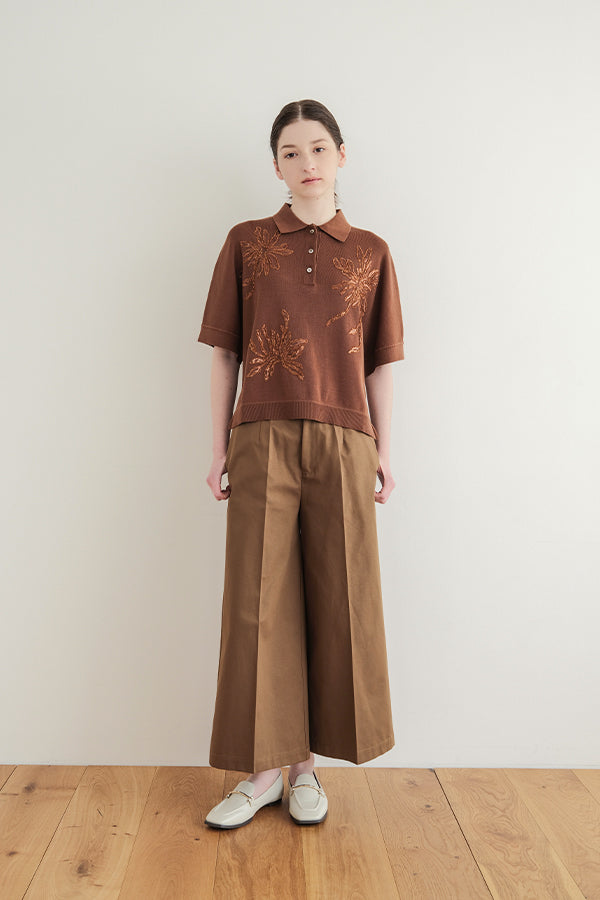 Spangle Embroidered Cocoon Vest