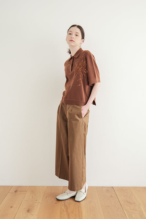 Spangle Embroidered Cocoon Vest