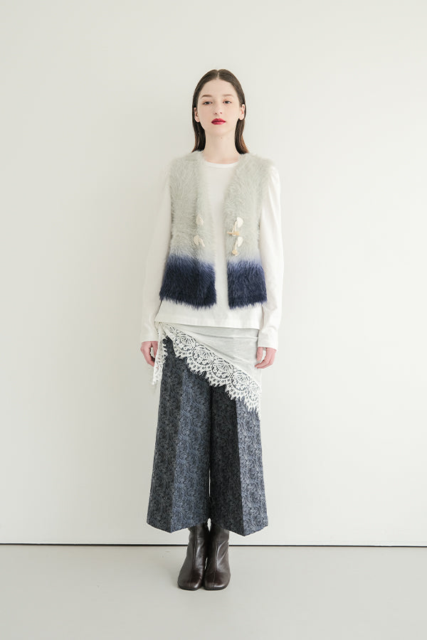Jacquard Wide-Leg Trousers
