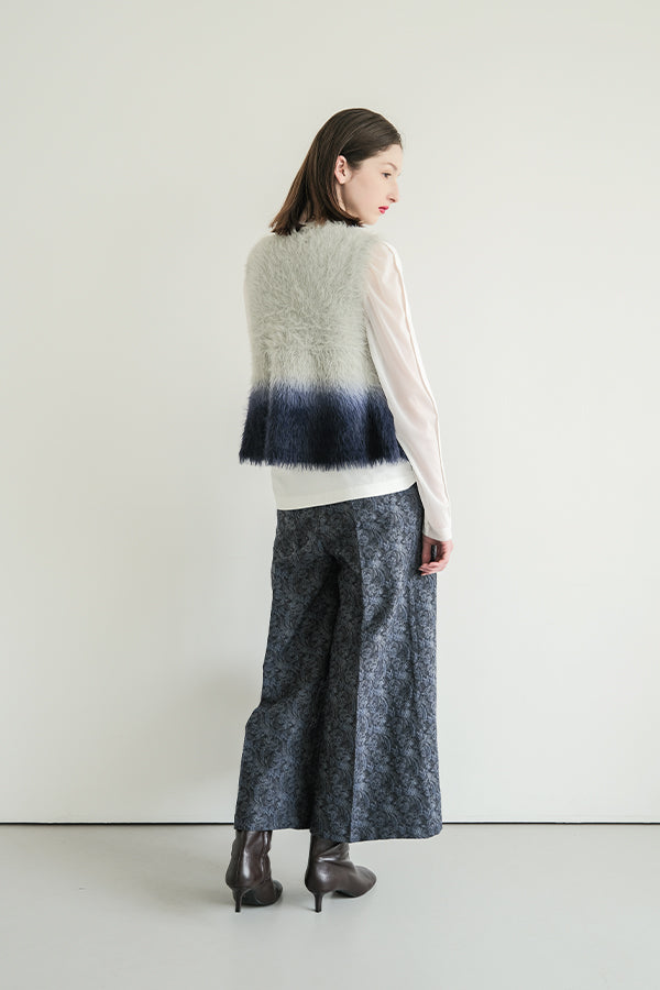 Jacquard Wide-Leg Trousers