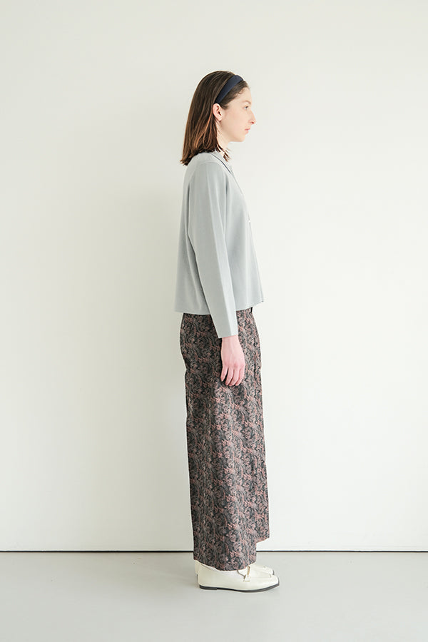 Jacquard Wide-Leg Trousers