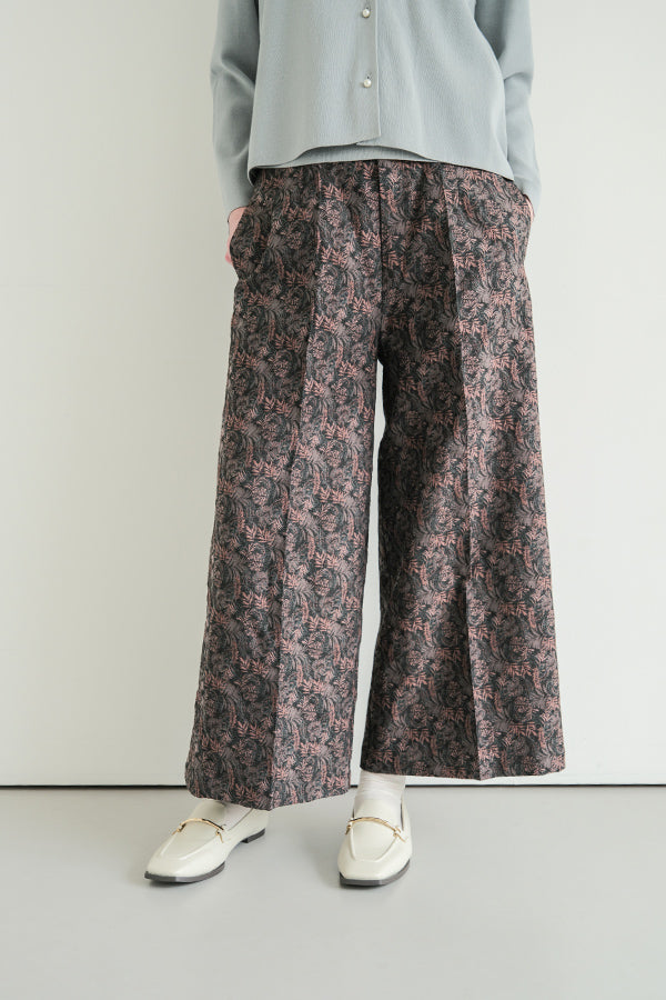 Jacquard Wide-Leg Trousers