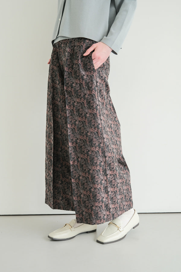 Jacquard Wide-Leg Trousers