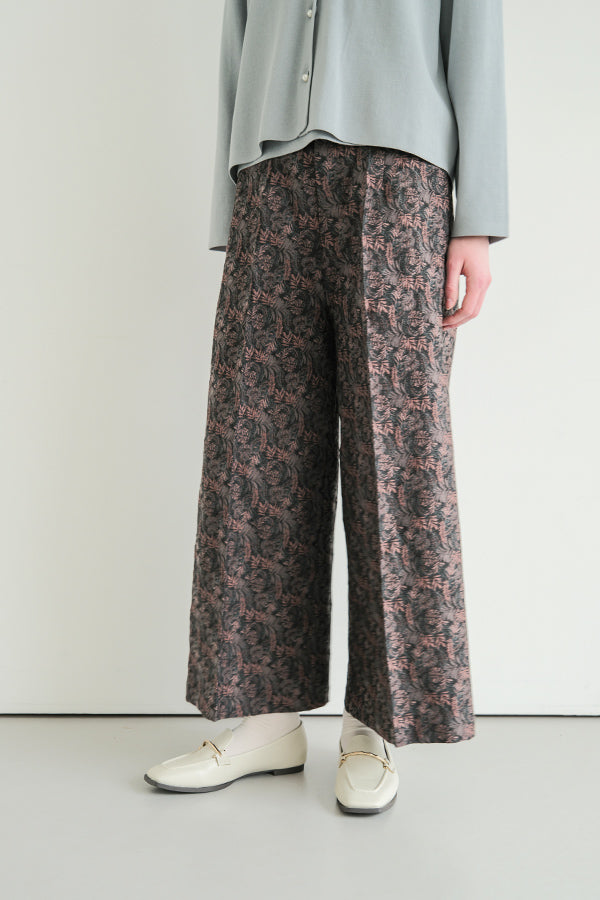 Jacquard Wide-Leg Trousers