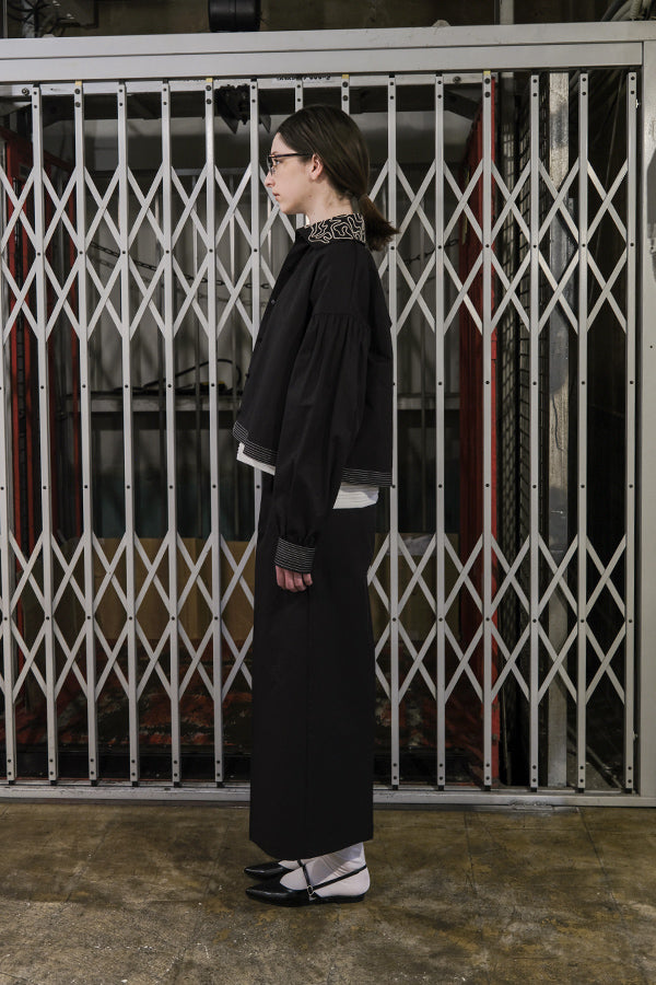 Cord Embroidered Collar Blouse
