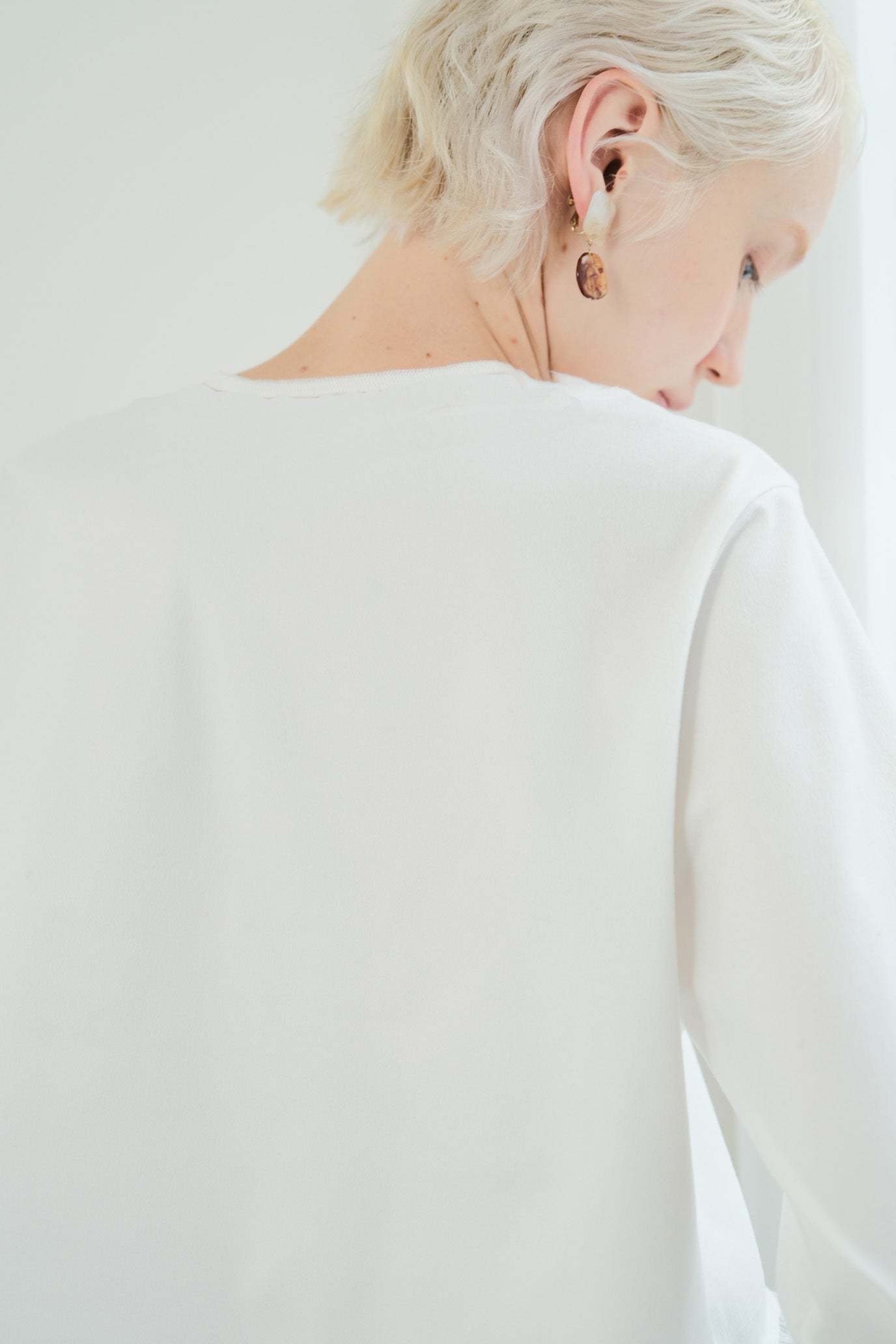 Tulle & Washed Peplum Pullover