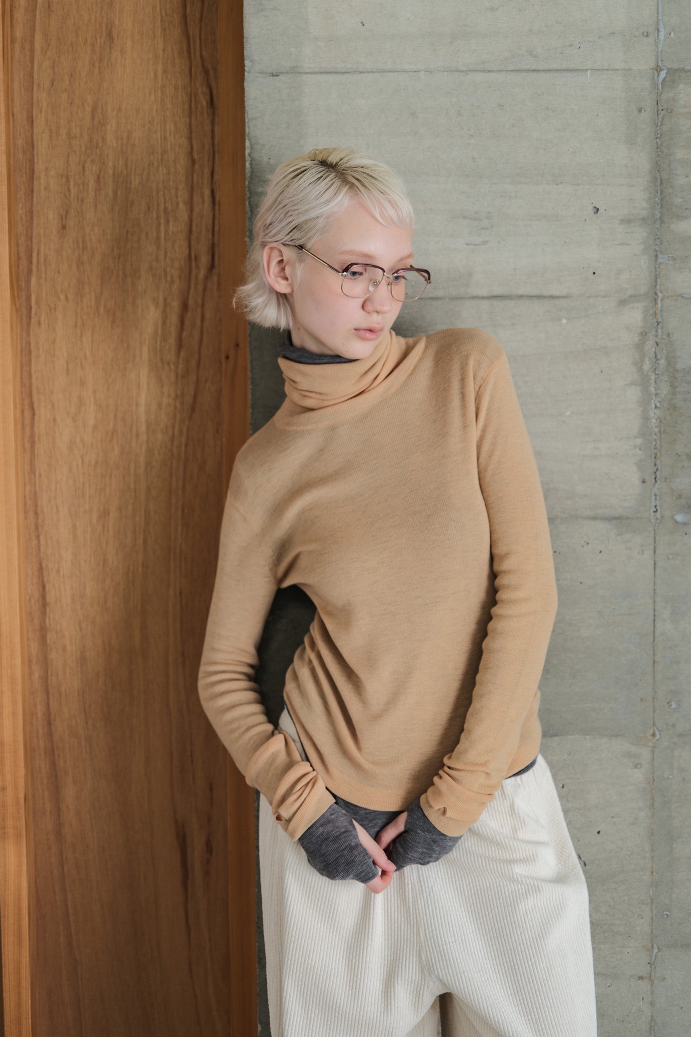 MOCOCHI Rib Turtleneck Pullover