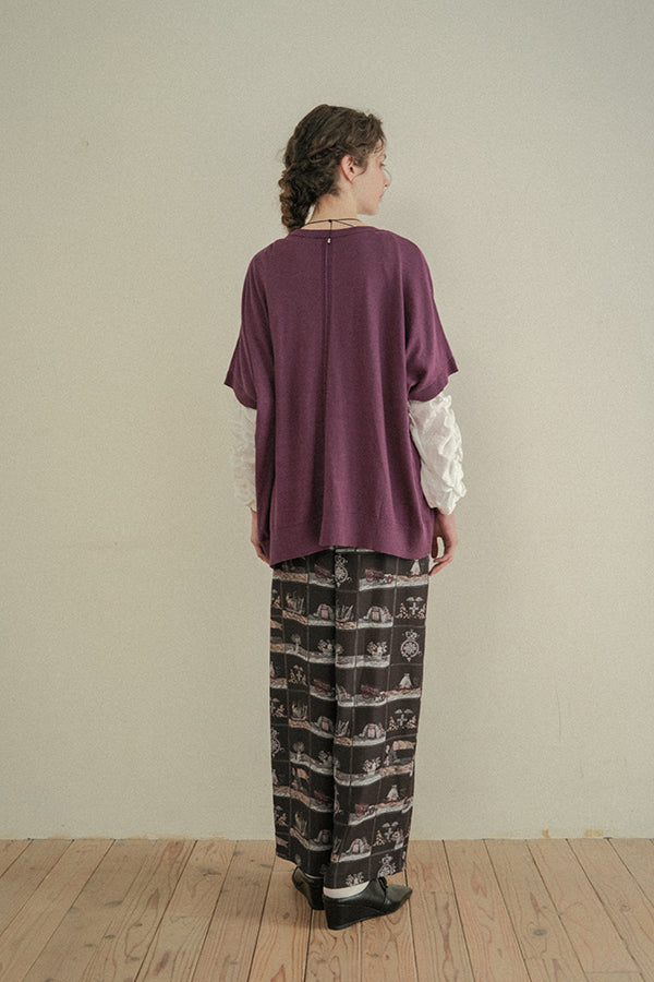 Vintage Scarf Print Trousers