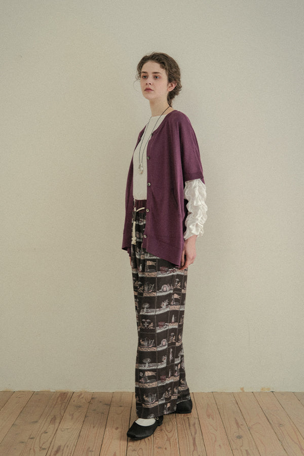 Vintage Scarf Print Trousers