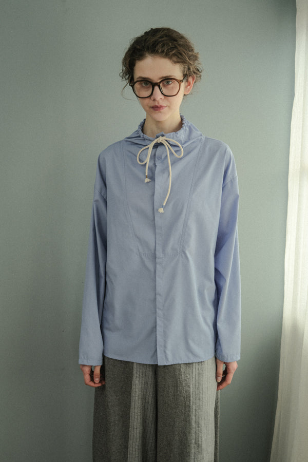 High Neck Paneled Shirt