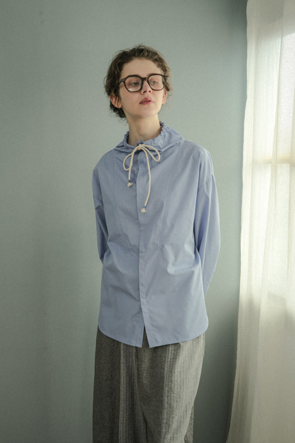 High Neck Paneled Shirt