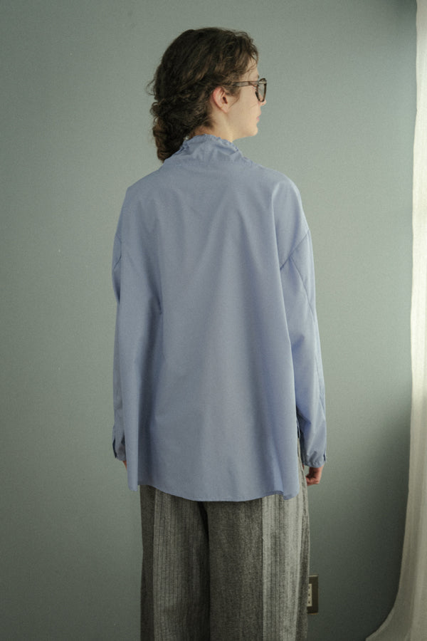 High Neck Paneled Shirt