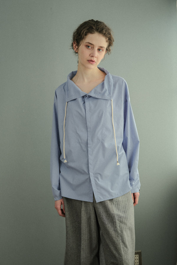 High Neck Paneled Shirt