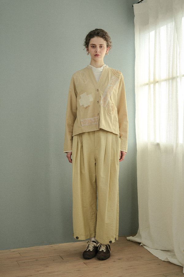 Motif Embroidered Short Jacket