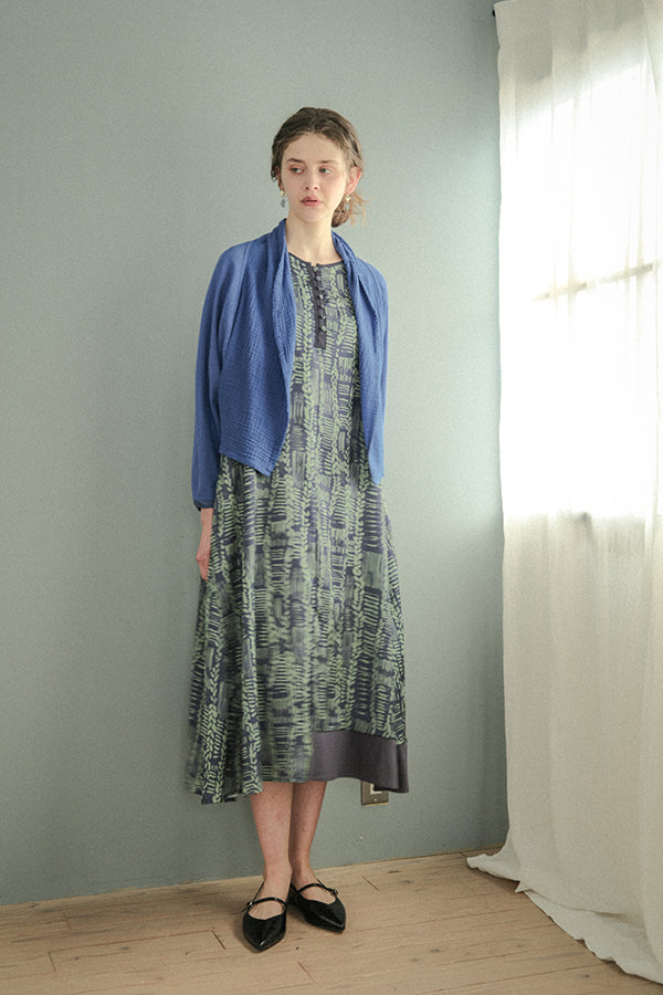 Cable Print Color-Block Dress