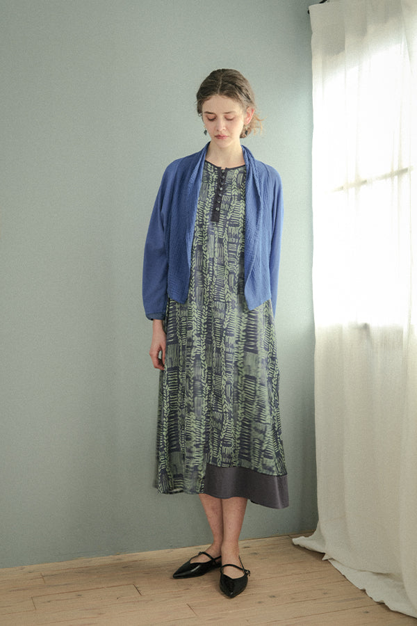 Cable Print Color-Block Dress