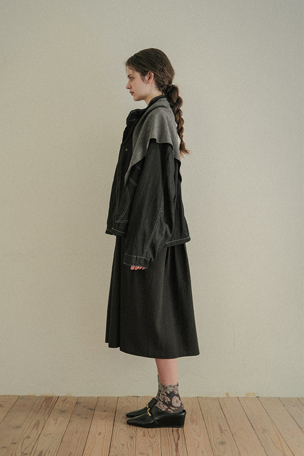 2-Way Detachable Collar Dress