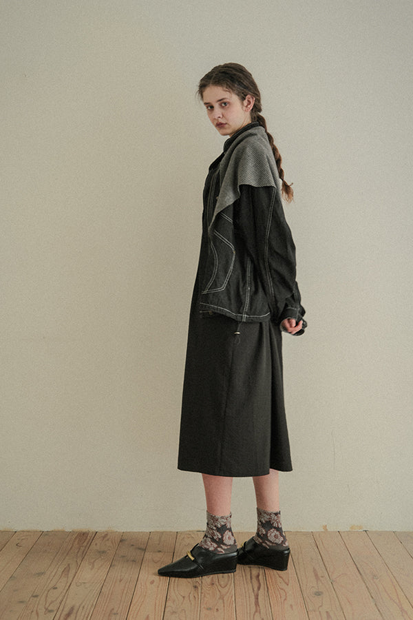 2-Way Detachable Collar Dress