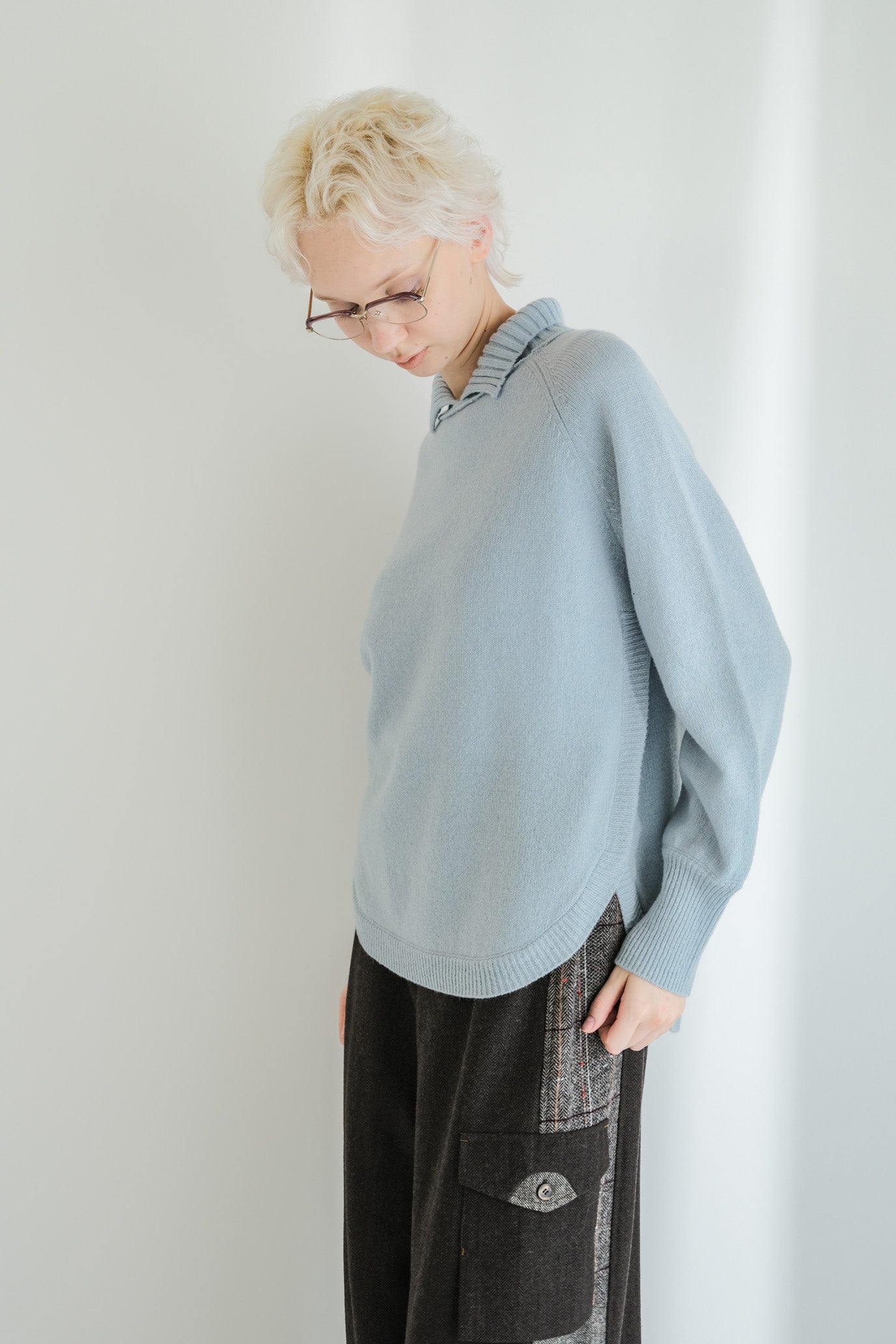 100% Wool Round Hem Pullover