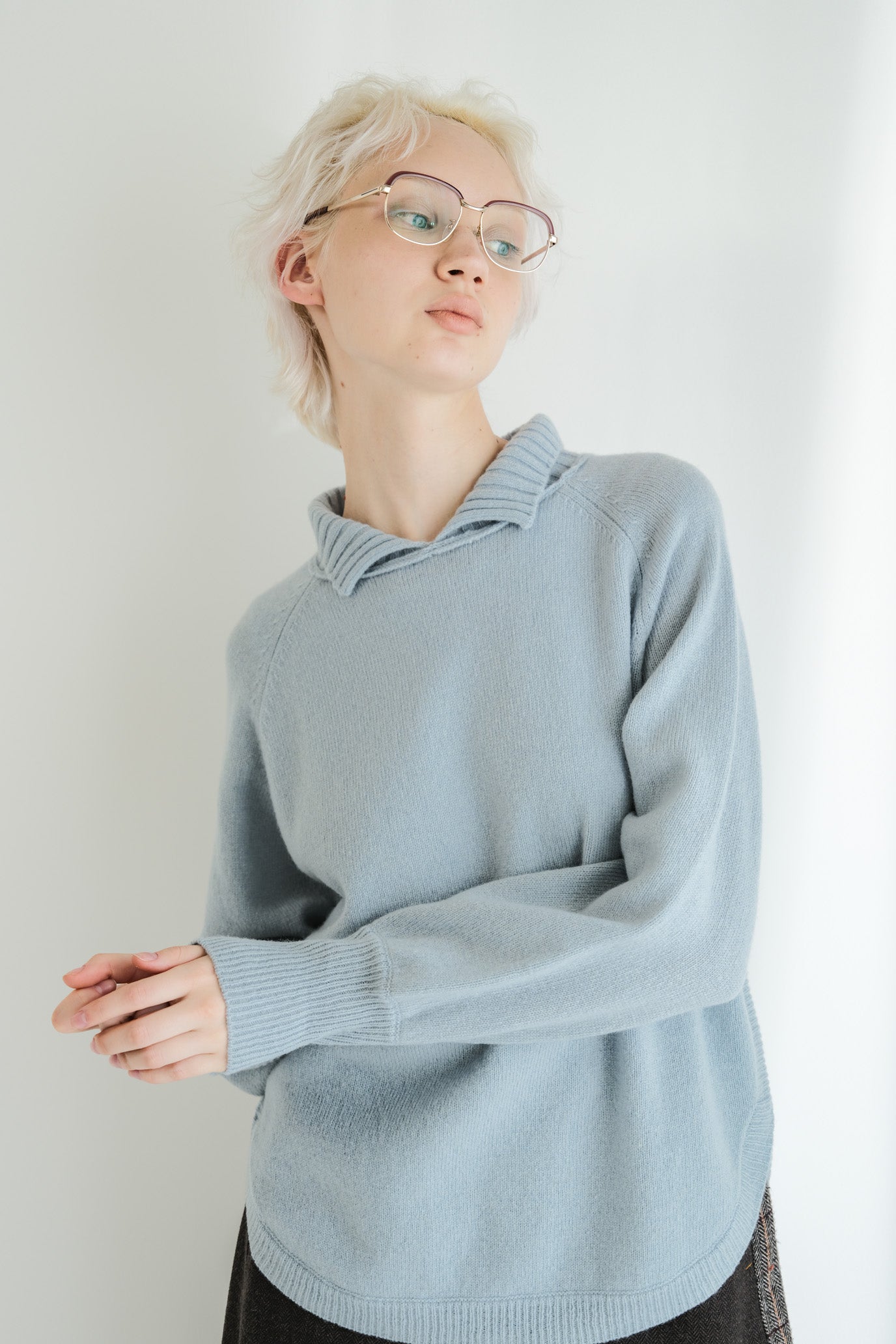 100% Wool Round Hem Pullover
