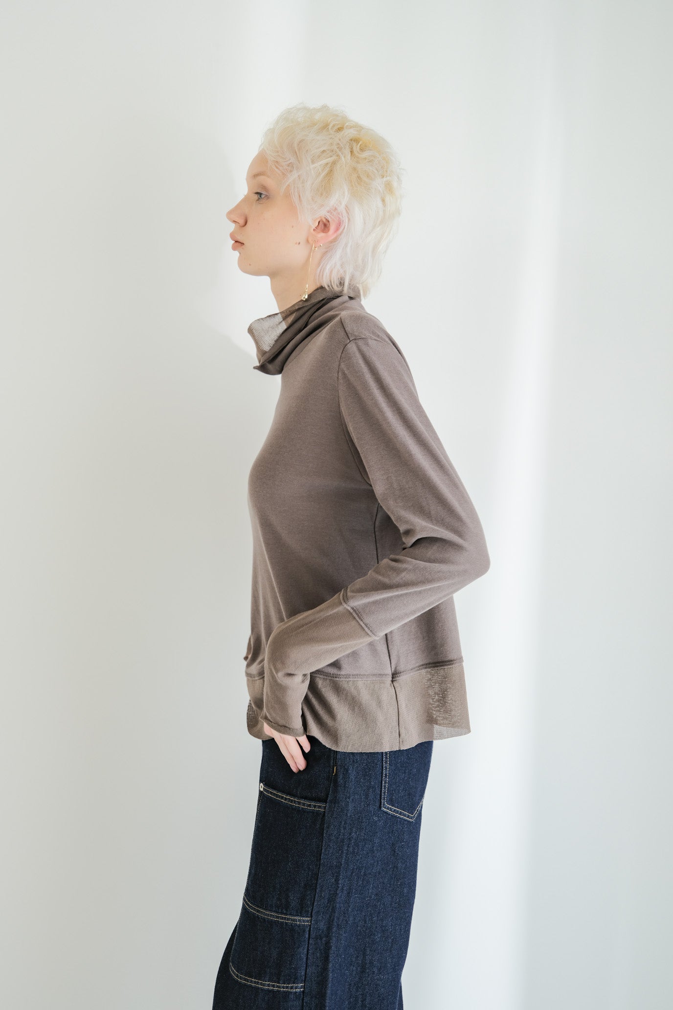 Double Tulle High Neck Inner Top