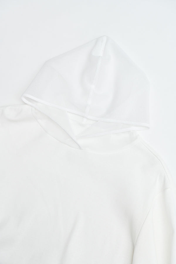 Tulle Hood High-Twist Pullover