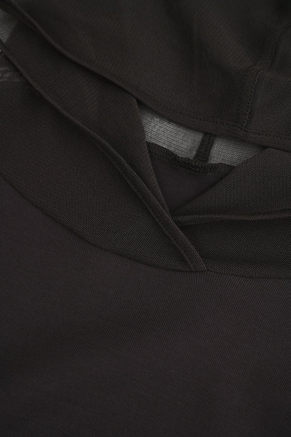 Tulle Hood High-Twist Pullover