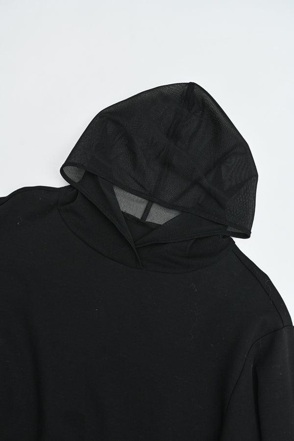 Tulle Hood High-Twist Pullover