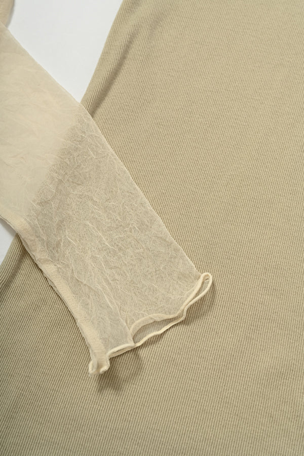 Mesh High Neck Pullover