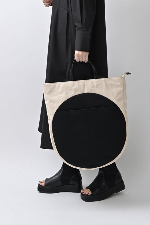 Round Motif Two-Tone 2-Way Bag