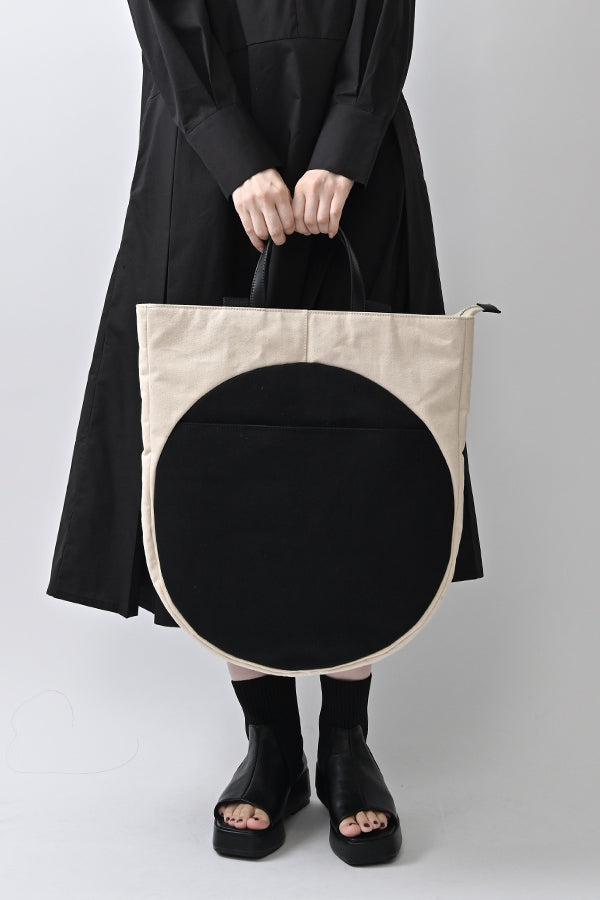 Round Motif Two-Tone 2-Way Bag