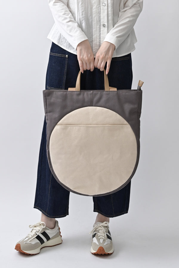 Round Motif Two-Tone 2-Way Bag