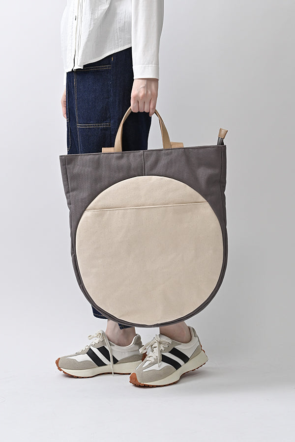 Round Motif Two-Tone 2-Way Bag
